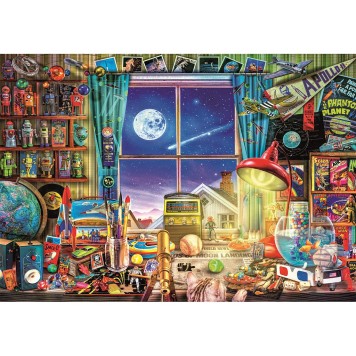 Colour To the Moon Children's Room 500-piece Compact Puzzle Clementoni