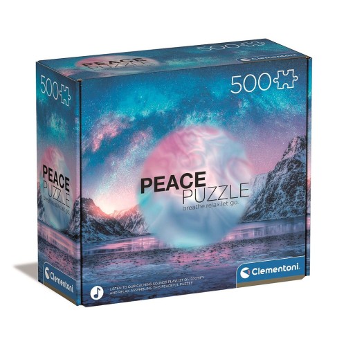 Colour Light Blue Peace Peaceful Light Blue Mountain 500 pcs Clementoni Puzzle