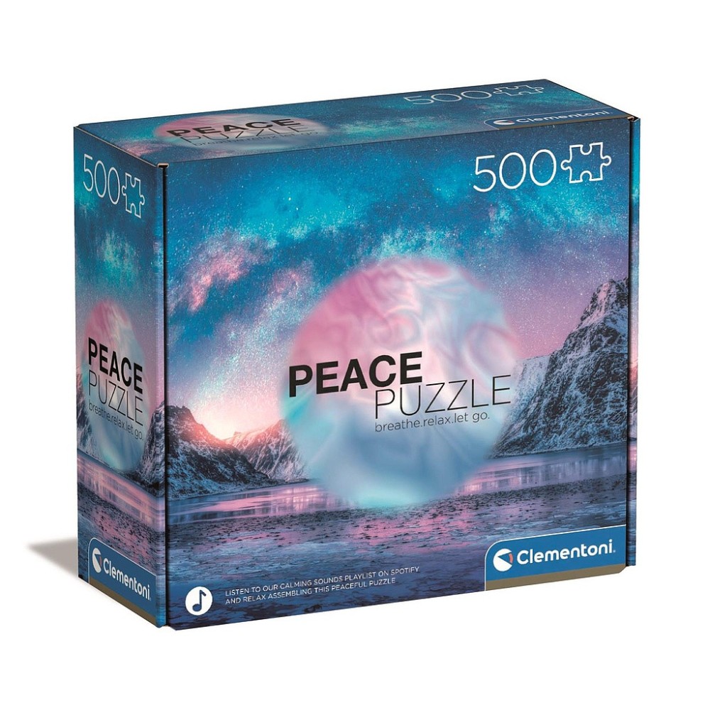 Colour Light Blue Peace Peaceful Light Blue Mountain 500 pcs Clementoni Puzzle