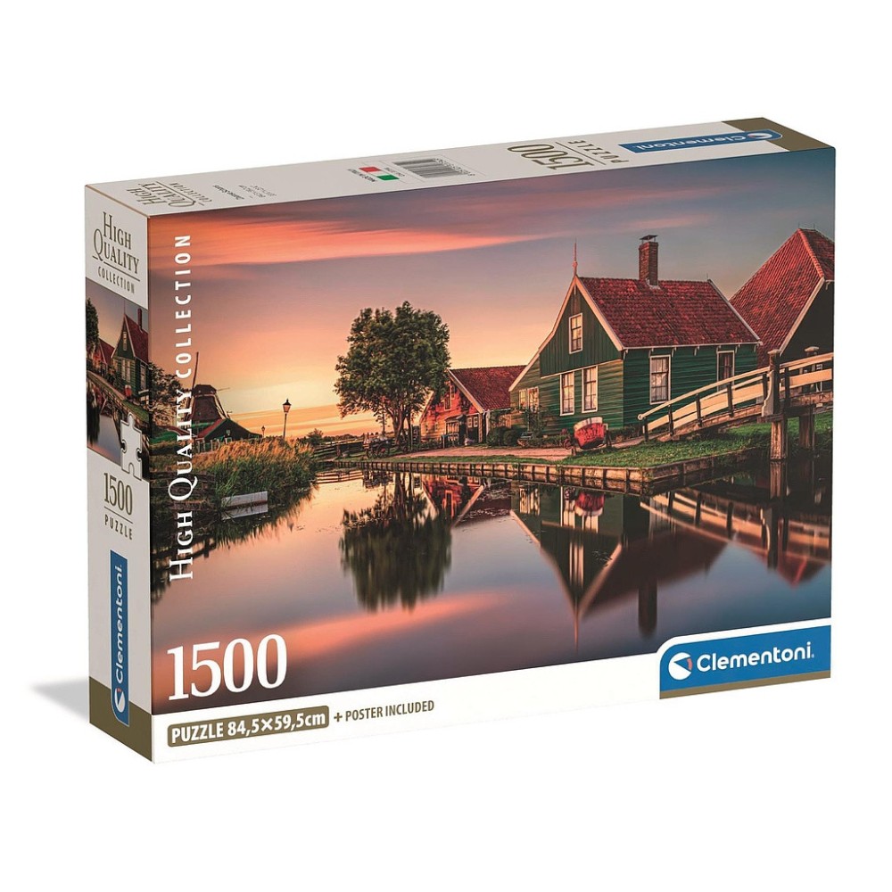 Cities Zaanse Schans Netherlands 1500-piece Compact Puzzle Clementoni