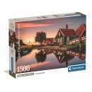 Cities Zaanse Schans Netherlands 1500-piece Compact Puzzle Clementoni