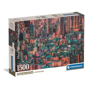 Cities Hive Hong Kong 1500-piece Compact Puzzle Clementoni