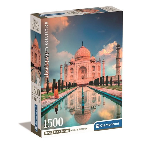 Cities Taj Mahal India 1500-Piece Compact Puzzle Clementoni