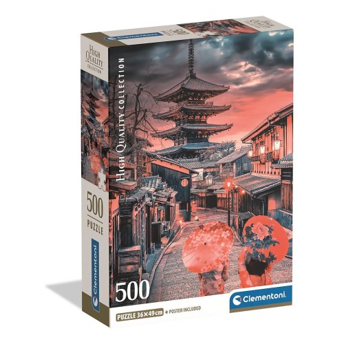 Cities Evening in Kyoto Japanese 500-piece Compact puzzle Clementoni