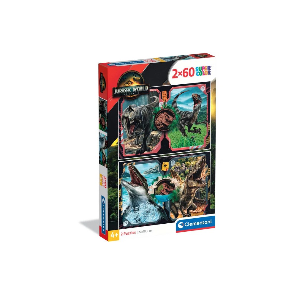 Jurassic World Danger Zone 2x60 pieces puzzle Clementoni