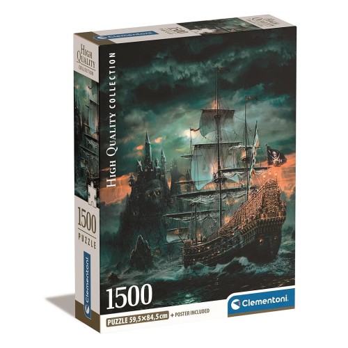Pirate Haunted Seas ship 1500 pcs Compact puzzle Clementoni