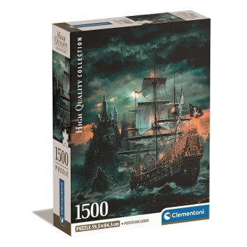 Pirate Haunted Seas ship 1500 pcs Compact puzzle Clementoni