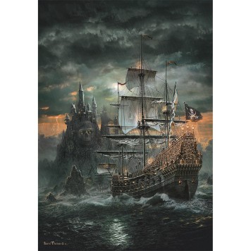 Pirate Haunted Seas ship 1500 pcs Compact puzzle Clementoni