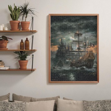 Pirate Haunted Seas ship 1500-piece puzzle Clementoni