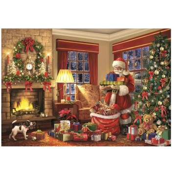 Christmas Santa's Visit 1000-piece puzzle Clementoni