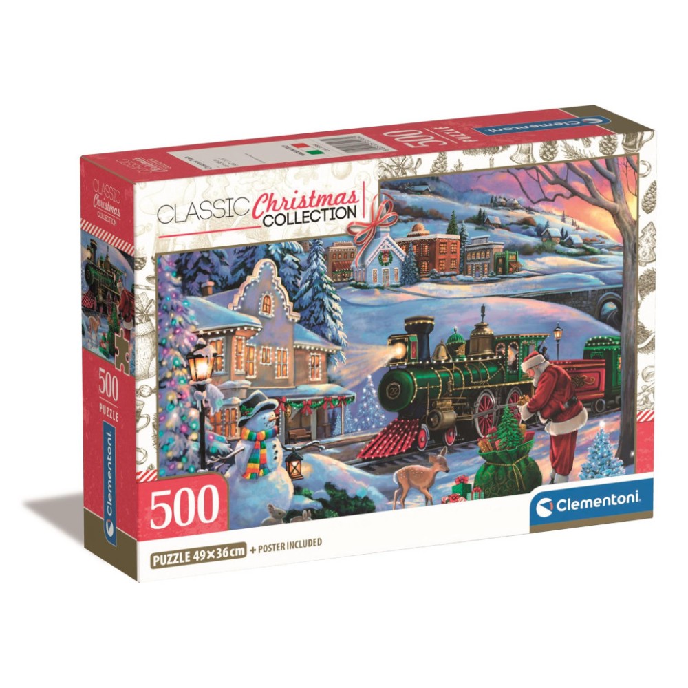 Christmas Train 500-piece Compact Puzzle Clementoni