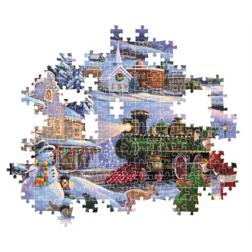 Christmas Train 500-piece Compact Puzzle Clementoni