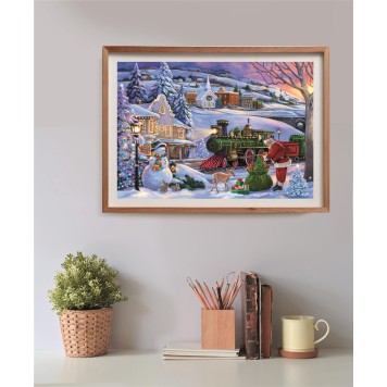 Christmas Train 500-piece Compact Puzzle Clementoni
