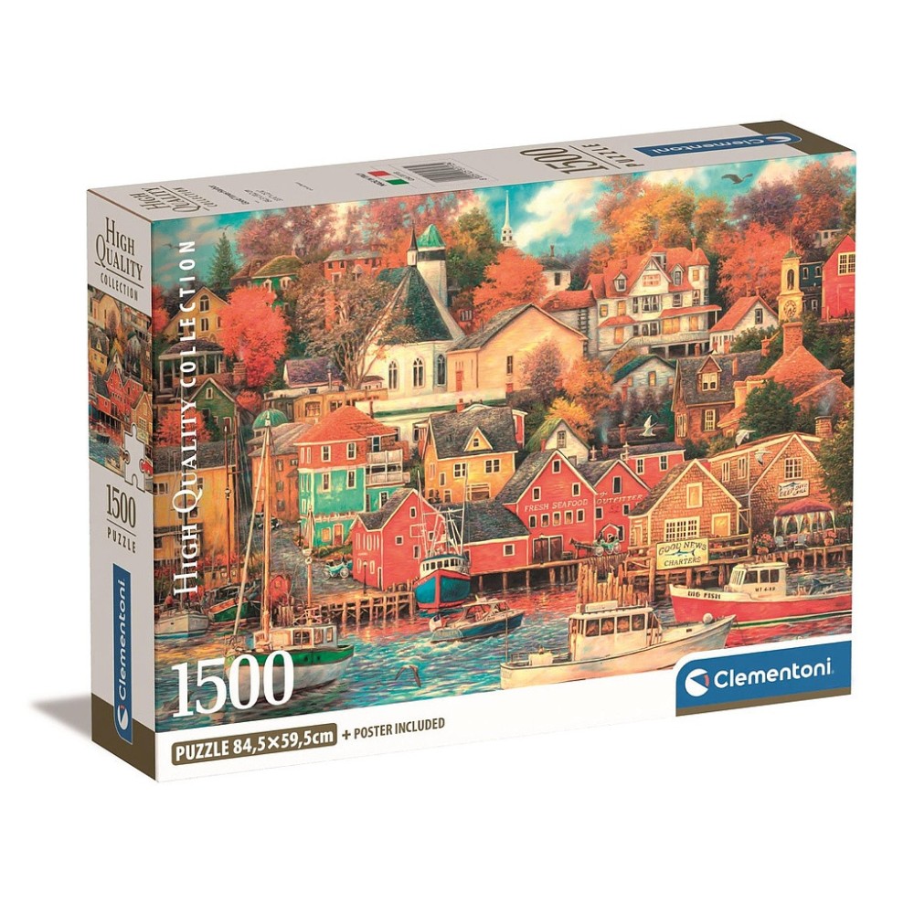 Cities Good Times Harbor City 1500 pcs Compact puzzle Clementoni