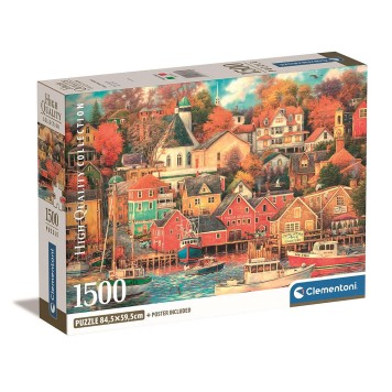 Cities Good Times Harbor City 1500 pcs Compact puzzle Clementoni