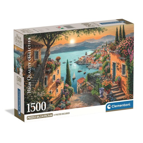 Cities Steps to Harbor Harbor 1500-piece puzzle Clementoni