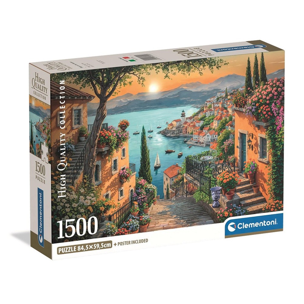 Cities Steps to Harbor Harbor 1500-piece puzzle Clementoni