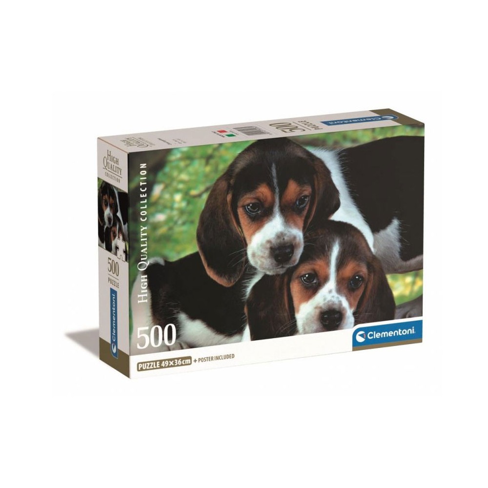 Animals Beagles Together Dog 500 pieces puzzle Clementoni