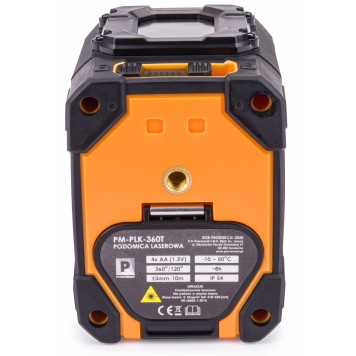 Poziomica laserowa / laser krzyżowy 360° PM-PLK-360T + statyw i futerał
