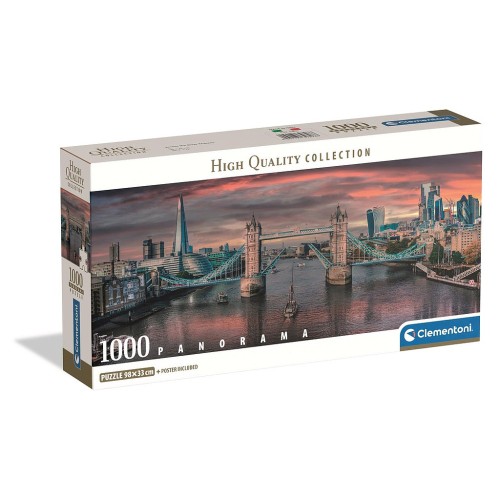 Cities Across the River London 1000-piece panoramic Compact puzzle Clementoni