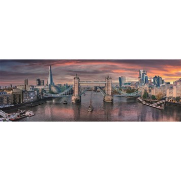 Cities Across the River London 1000-piece panoramic Compact puzzle Clementoni