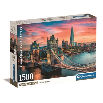 Cities Twilight London 1500-piece Compact puzzle Clementoni