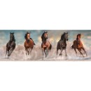 Animals Brown Horses Horse 1000 piece panorama puzzle Clementoni