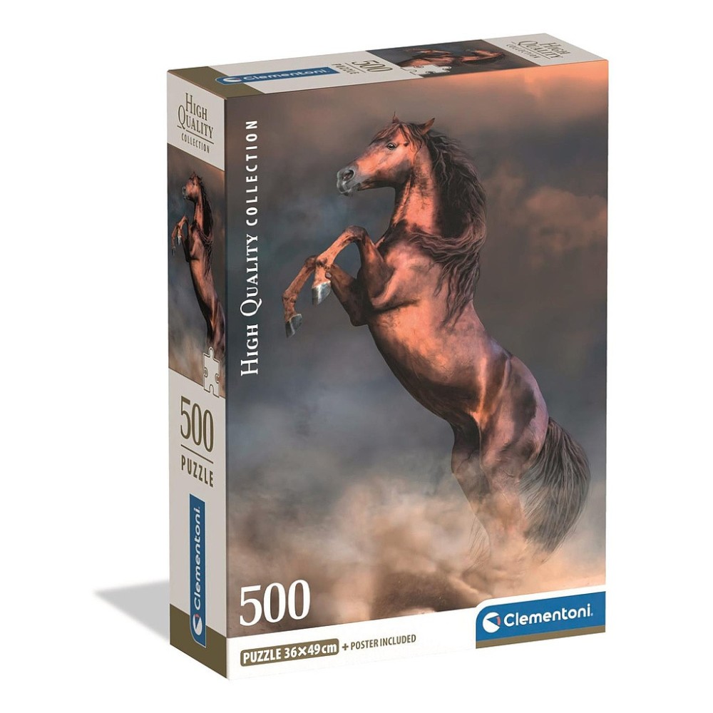 Horses Wild Stallion 500 piece Compact jigsaw Clementoni