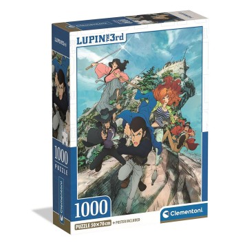 Anime Lupin III 1000-piece Compact puzzle Clementoni