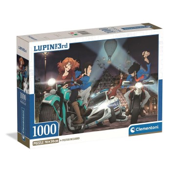 Anime Lupin III Compact 1000 Piece Puzzle Clementoni