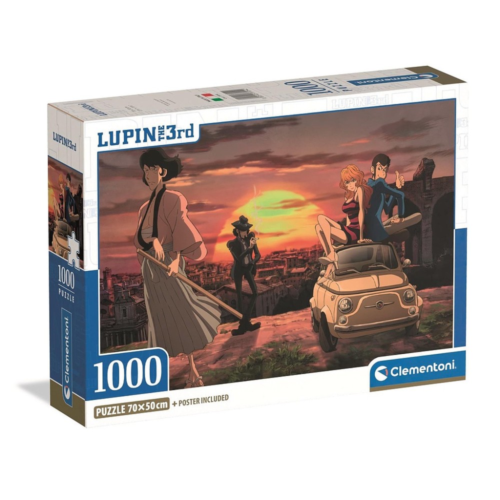 Anime Lupin III 1000-piece Compact puzzle Clementoni