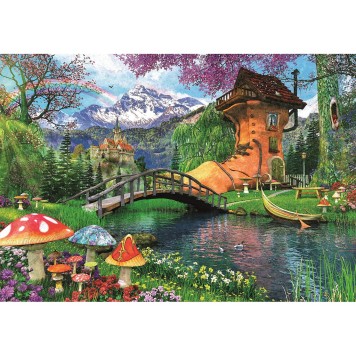 Horses Old Shoe House Fairytale House 500 pcs Compact Puzzle Clementoni