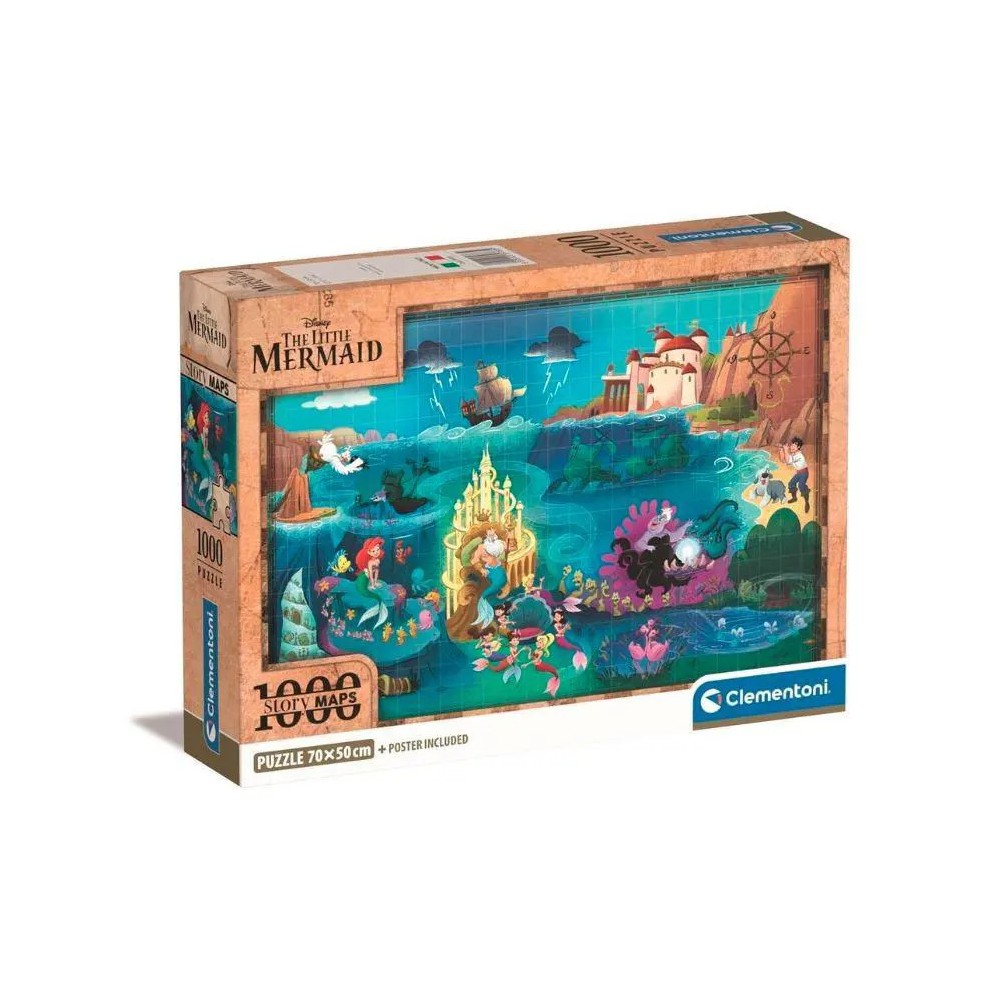 Disney Princess Ariel Fairy Tale Map 1000-piece puzzle Clementoni