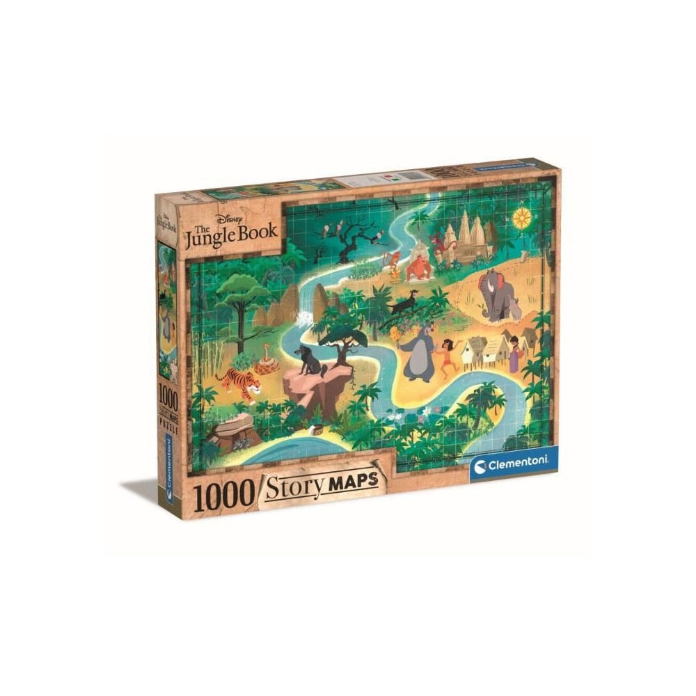 Disney Classics Jungle Book Fairy Tale Map 1000 piece puzzle Clementoni