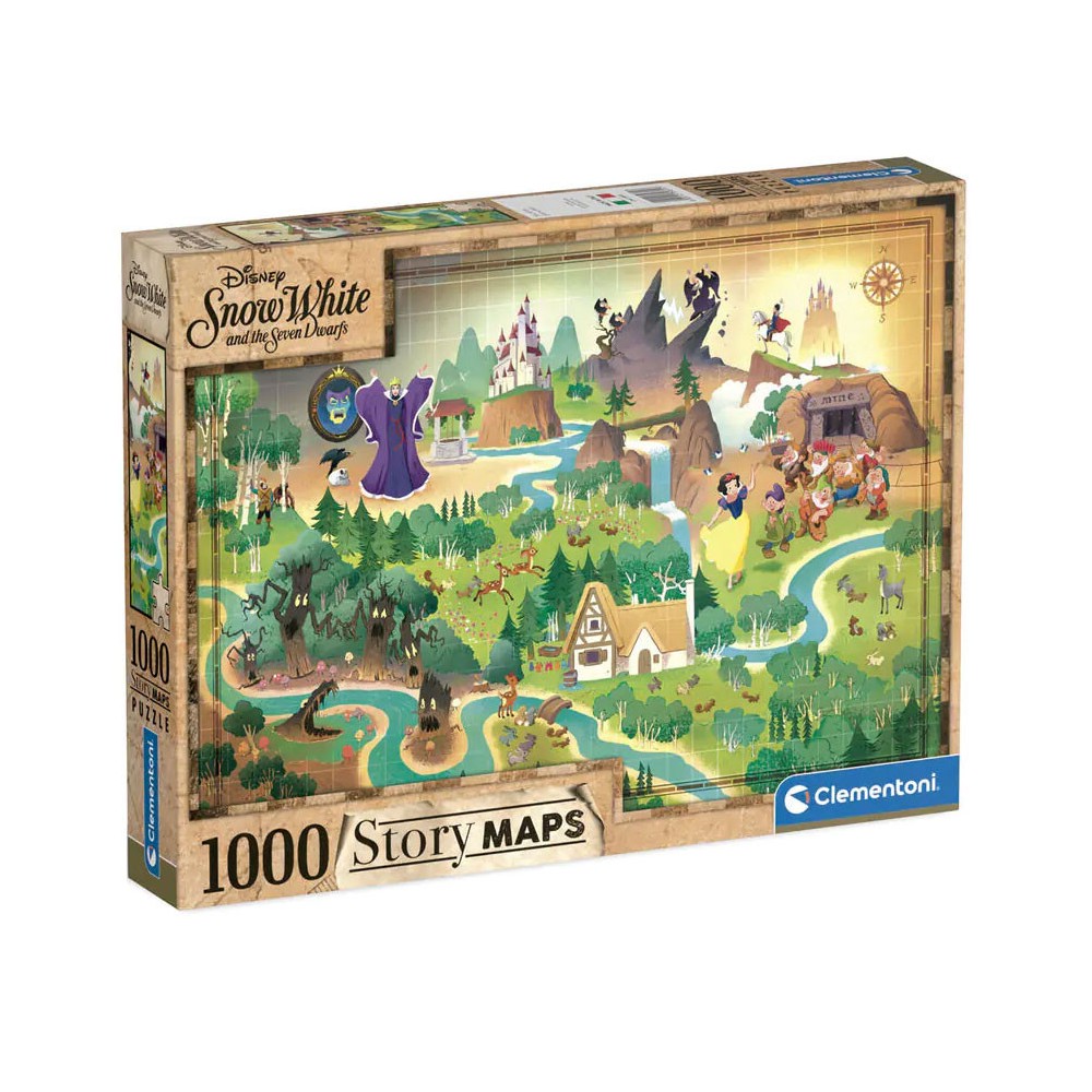 Disney Princess Snow White Fairy Tale Map 1000 pieces puzzle Clementoni
