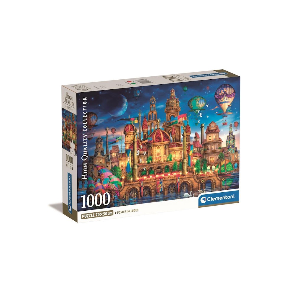Cities Downtown Fairy Town 1000-piece puzzle Clementoni