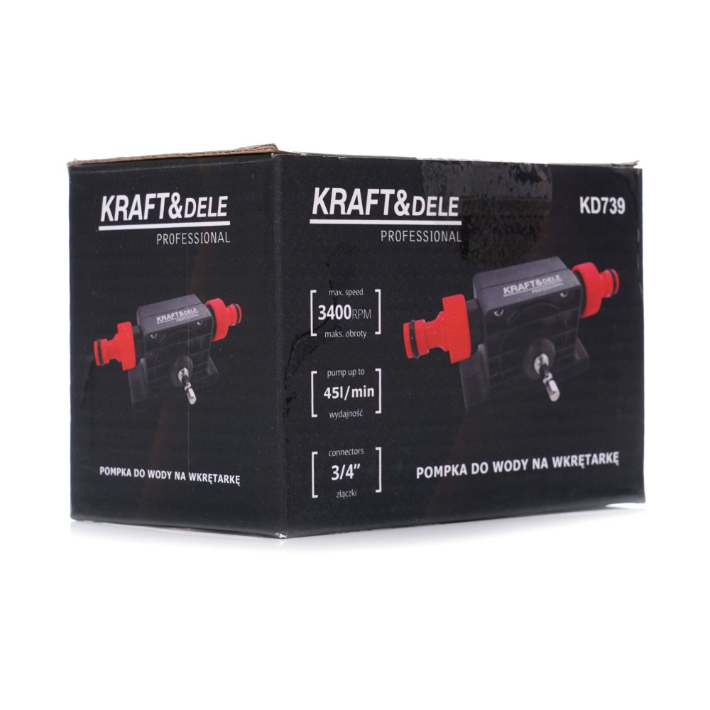 Pompa do wody na wkrętarkę  45l / min / 3/4" KD739