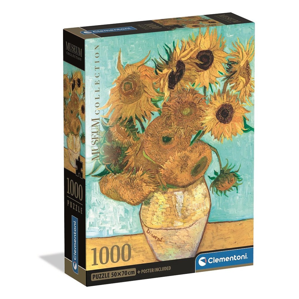 Art Sunflowers 1000-piece Compact puzzle Clementoni