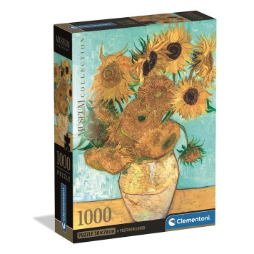 Art Sunflowers 1000-piece Compact puzzle Clementoni