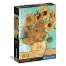 Art Sunflowers 1000-piece Compact puzzle Clementoni