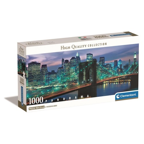 New York Brooklyn Bridge 1000 db-os panoráma puzzle Clementoni
