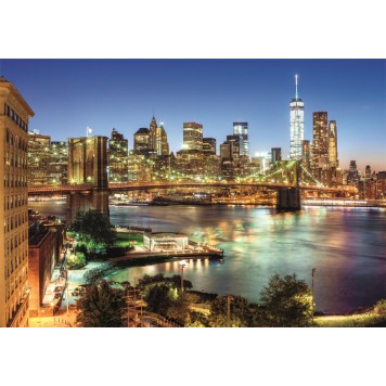 Cities Brooklyn Bridge Lights New York 6000 piece Compact puzzle Clementoni