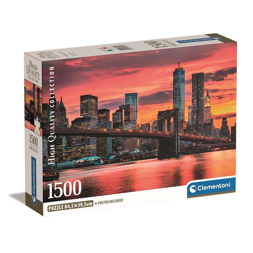 Cities East River New York 1500 pcs Compact puzzle Clementoni