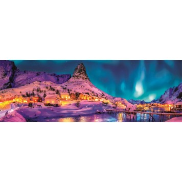 Cities Colorful Lofoten Norway 1000-piece panoramic puzzle Clementoni