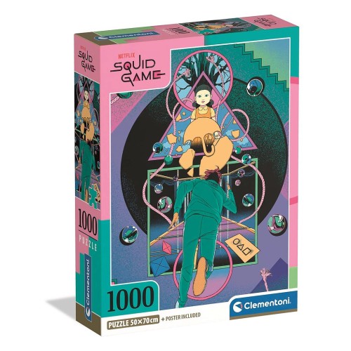 Squid Game Win your life Elimination Begins 1000 pcs Compact Puzzle Clementoni
