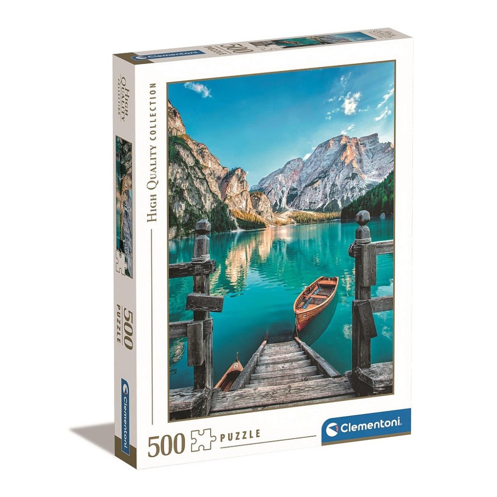 Cities Braies Lake Italy 500-piece Puzzle Clementoni
