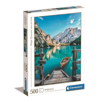 Cities Braies Lake Italy 500-piece Puzzle Clementoni