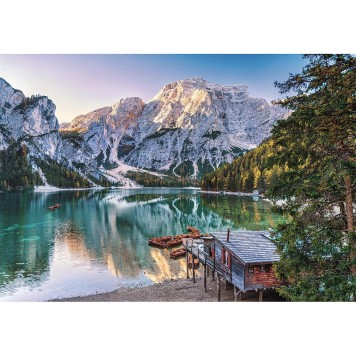 Cities Lake Braies Italy 1000-piece Compact Puzzle Clementoni