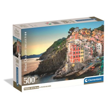Cities Riomaggiore Italy 500-piece Compact Puzzle Clementoni