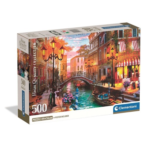 Cities Venice Sunset Italy 500 pcs Compact puzzle Clementoni